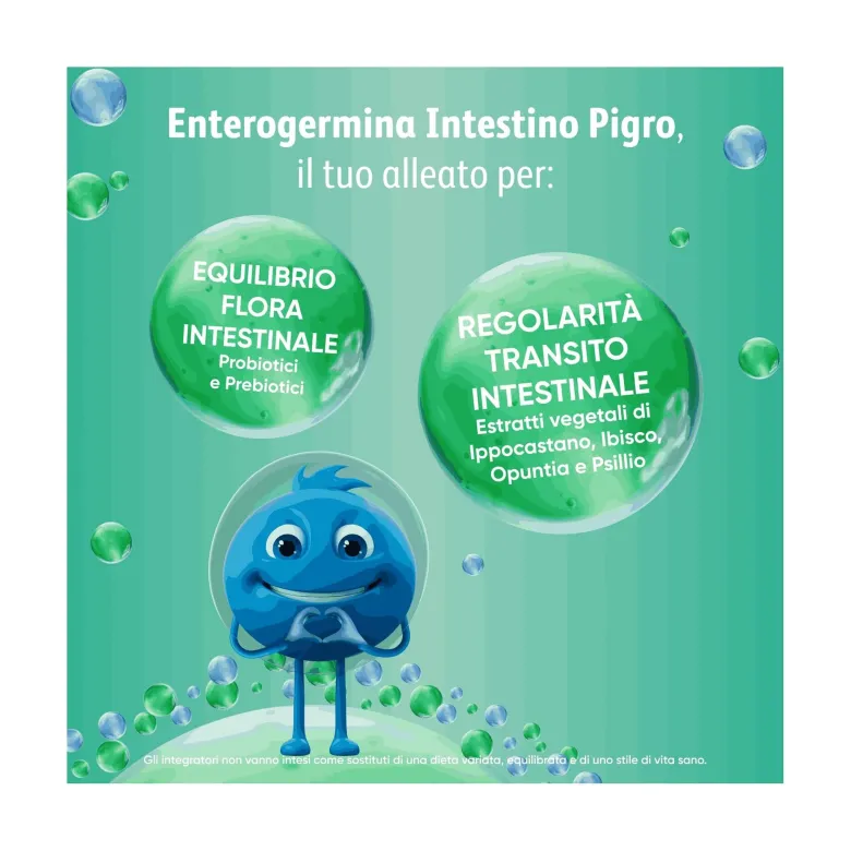 Enterogermina Intestino Pigro Fermenti Lattici Probiotici Prebiotici Integratore Regolarità Intestinale 10 Bustine