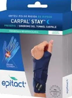 Epitact Carpal Stay ortesi polso rigida da riposo TG M per mano sinistra