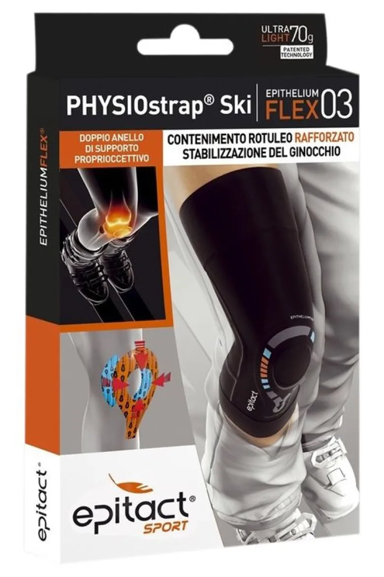 Epitact Sport PHYSIOstrap Ski taglia M ginocchiera contenimento rotuleo rafforzato stabilizzazione d