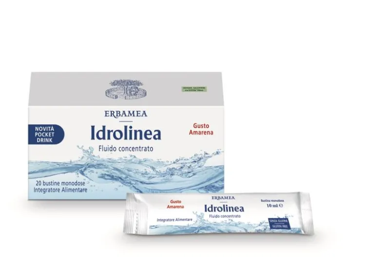 Erbamea Idrolinea Fluido concentrato utile per il drenaggio dei liquidi corporei 20 bustine