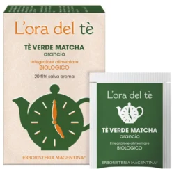 Erboristeria Magentina L'Ora del Tè Tè Verde Matcha Arancio 20 filtri salva aroma