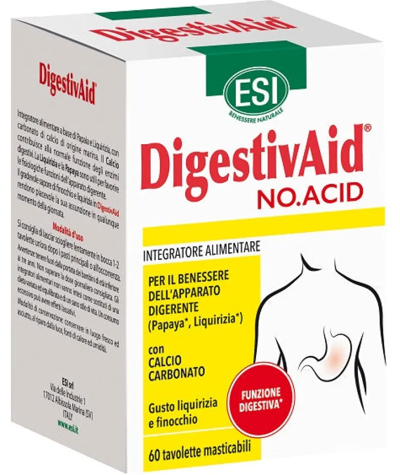 Esi Digestivaid no Acid 60 Tavolette