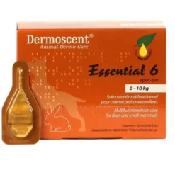 Essential 6 spot on cura multifunzionale della pelle per cani 0-10 kg 4 pipette