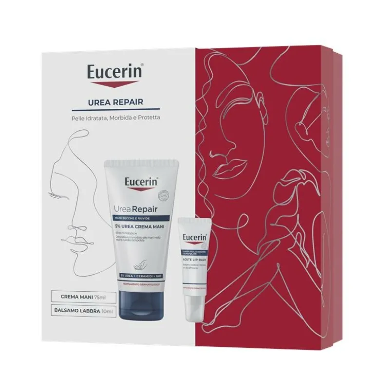 Eucerin Cofanetto Urearepair Crema Mani 75ml + Balsamo Labbra 10ml