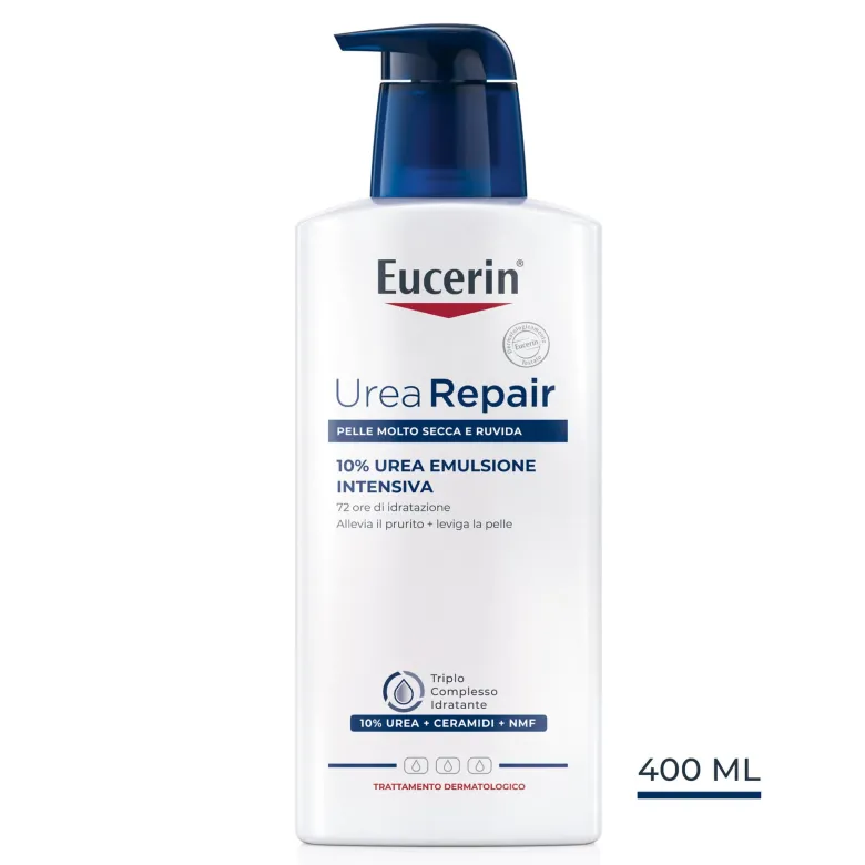 Eucerin UreaRepair PLUS 10% Urea+Ceramidi & NMF Emulsione intensiva 400ml