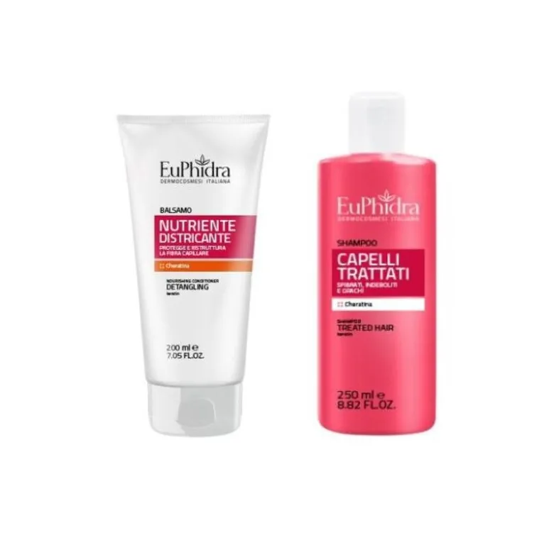 Euphidra Trattamento capelli trattati shampoo 250ml+ balsamo nutriente districante 200ml