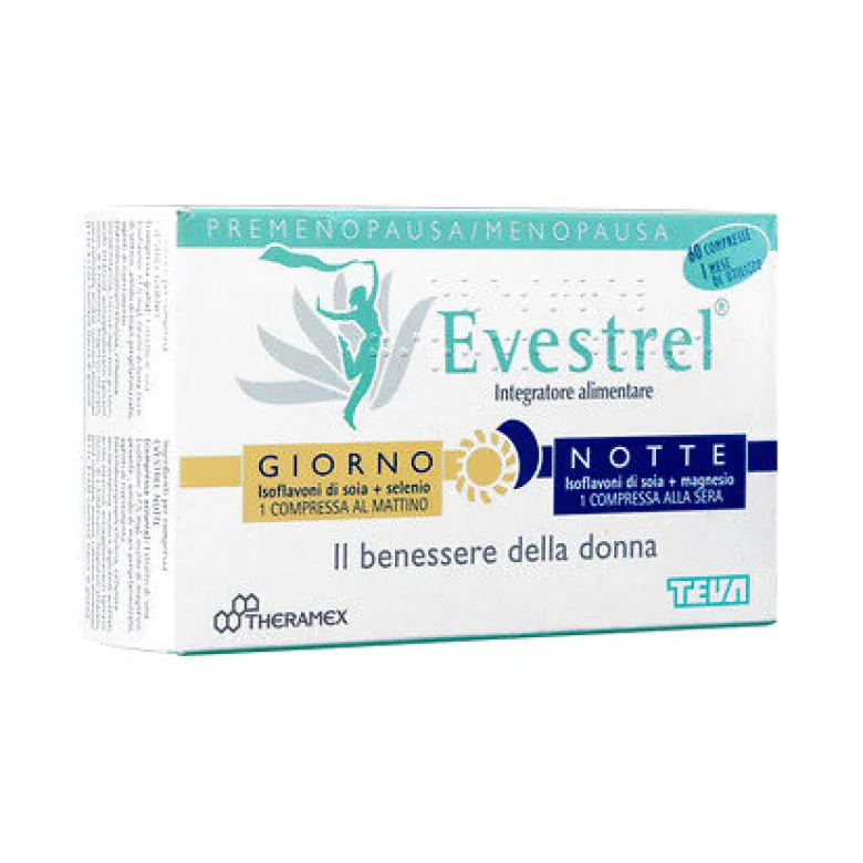 Evestrel Giorno e Notte Integratore Alimentare per Donne in Premenopausa e Menopausa 60 compresse