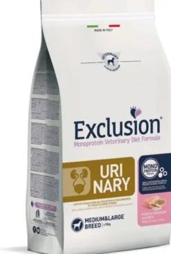 Exclusion Crocchette CaneUrinary Sorgo Maiale E Riso 12kg