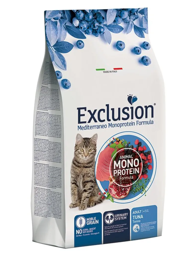 Exclusion Mediterraneo Monoprotein Noble Grain Adult Tuna Crocchette Per Gatti 12kg