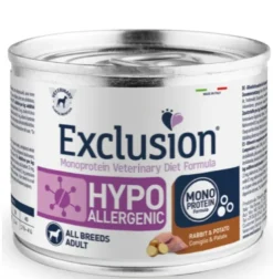 Exclusion Monoprotein Veterinary Diet Formula Hypoallergenic Umido Coniglio/Patate Cani Lattina 200g