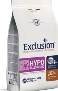 Exclusion Monoprotein Veterinary Diet Hypoallergenic Crocchette Coniglio/Patate Cani Sacco 12kg
