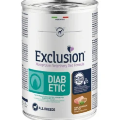 Exclusion Monoprotein Veterinary Diet Formula Diabetic Umido Suino/Sorgo/Piselli Per Cani Adulti 400