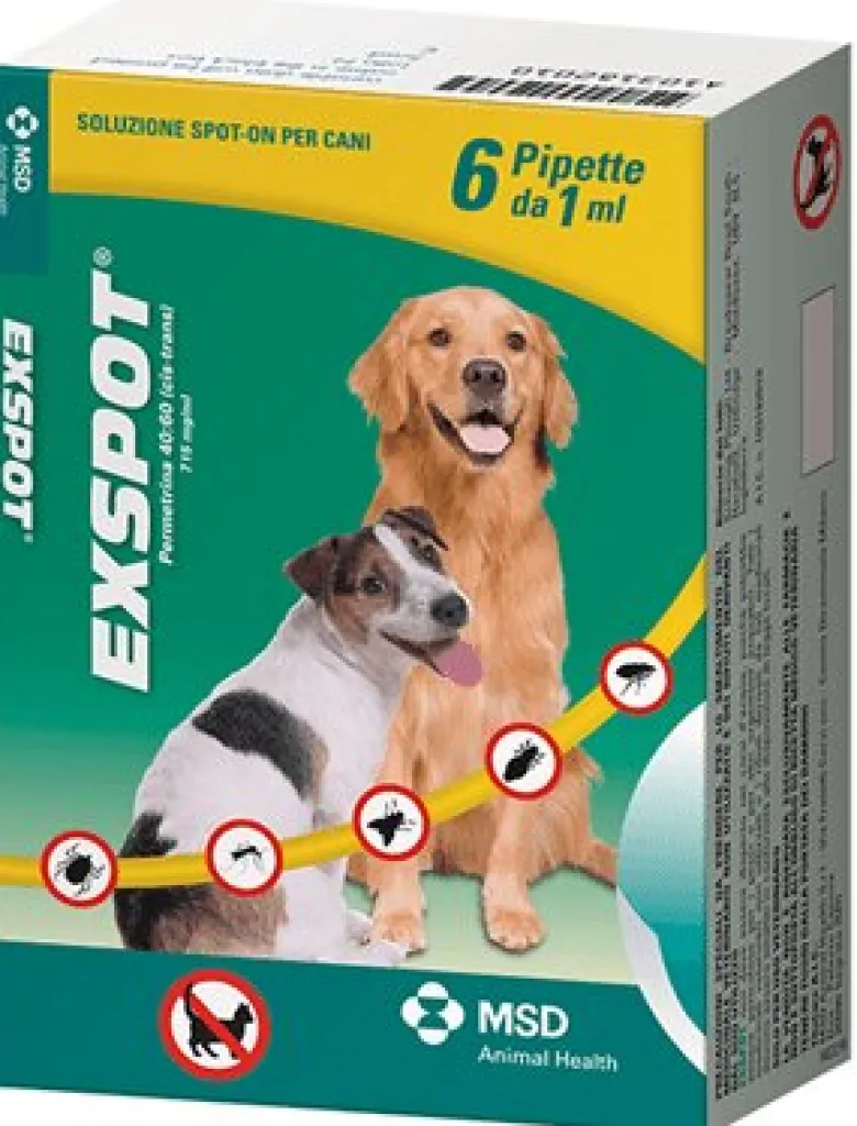 Exspot Spot-On Soluzione 6 Pipette 1ml 715mg/ml Cani
