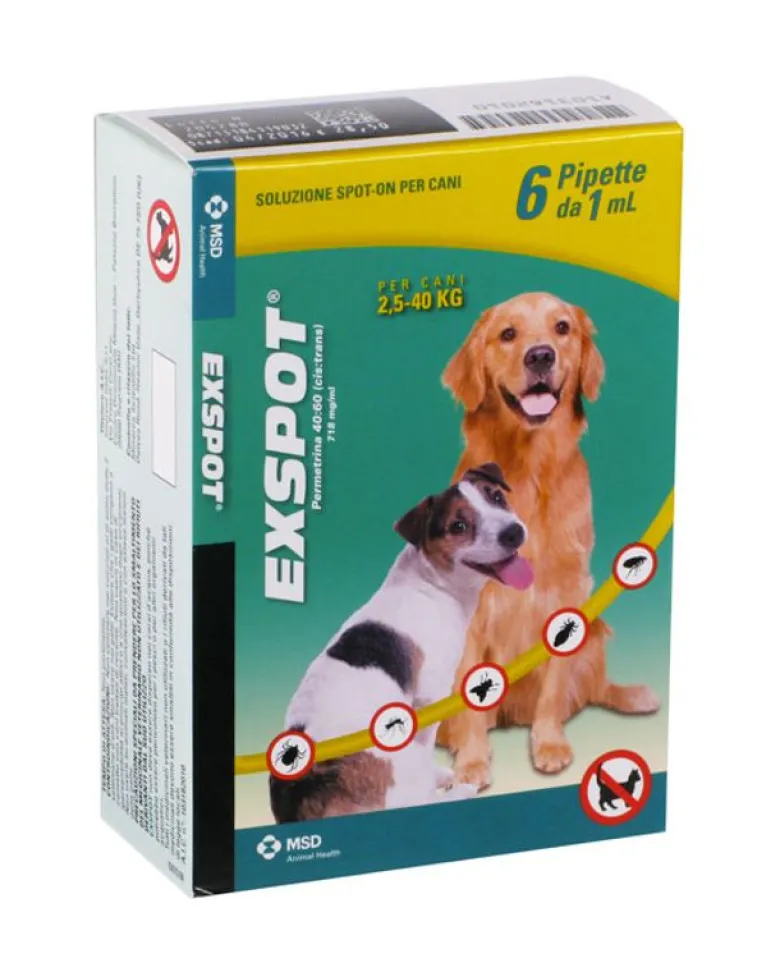 Exspot Spot-On Soluzione 6 Pipette 1ml 715mg/ml Cani
