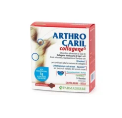 Farmaderbe Arthro Caril Collagene 5 per il benessere di cartilagini e ossa 14 bustine gusto cioccolato
