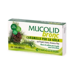 Farmaderbe Caramelle Mucolid Bronc propoli e pino 24 pezzi