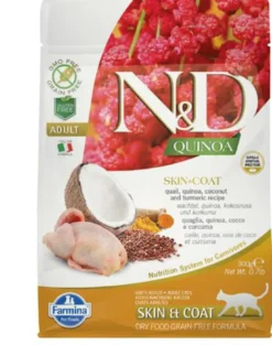 Farmina Natural & Delicious All Breed Quinoa Skin & Coat Quaglia Grain Free Cibo Secco Per Gatti 300g