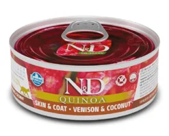 Farmina Natural & Delicious Quinoa Skin & Coat Cervo E Cocco Per Gatti Adulti 80g