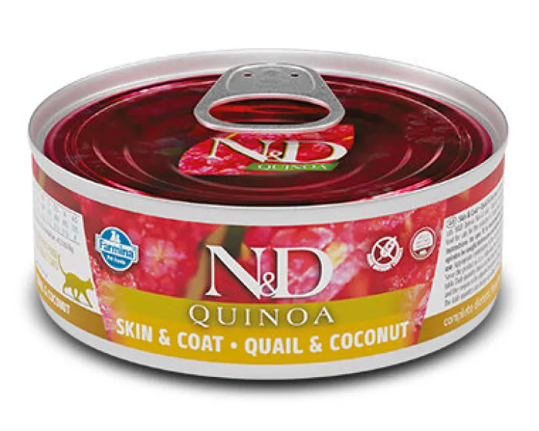 Farmina Natural & Delicious Quinoa Skin & Coat Quaglia E Cocco Per Gatti Adulti 80g