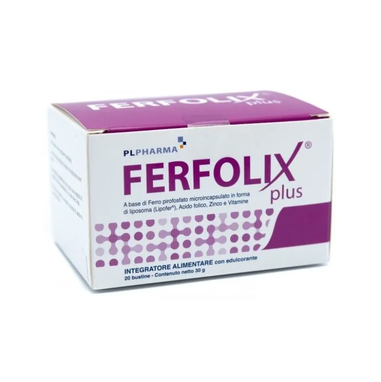 Ferfolix Plus a base di ferro 20 bustine