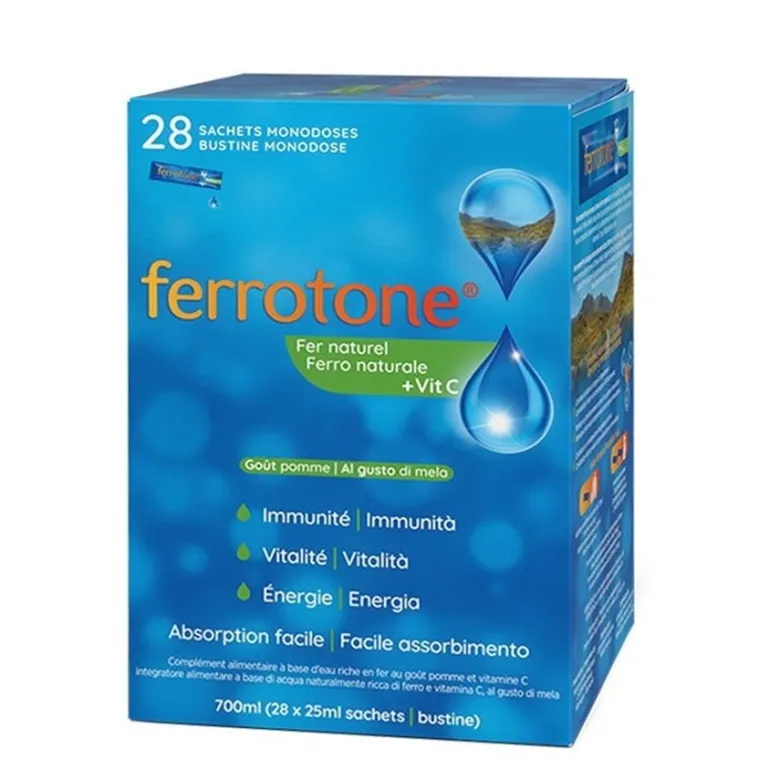 Ferrotone Apple ricco di ferro con concentrato di mela 28 bustine monodose