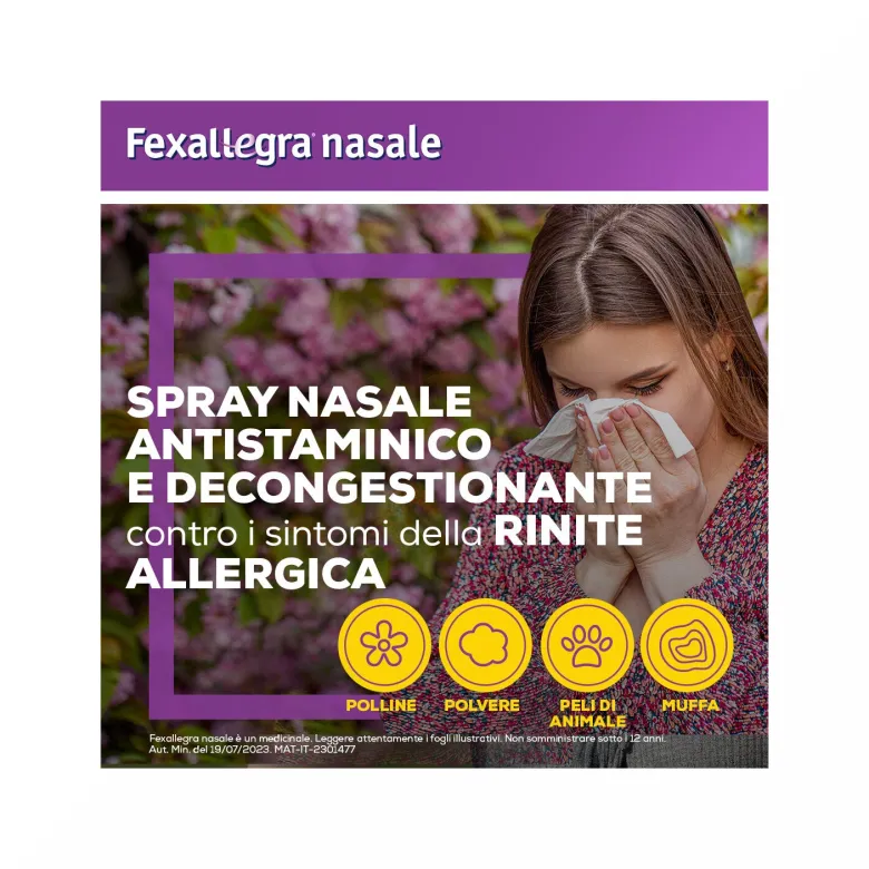 Fexallegra Nasale Antistaminico Decongestionante per Sintomi Allergia 10ml