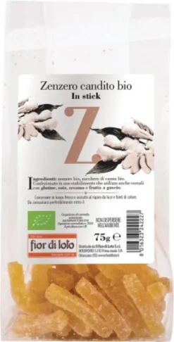 Fior di Loto - Zenzero candito Biologico 75g
