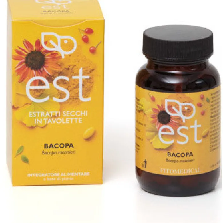 Fitomedical Bacopa Estratto Secco favorisce la funzionalità della memoria 60 tavolette