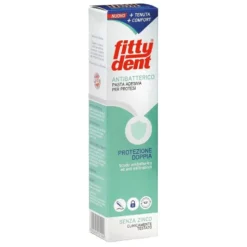 Fittydent Antibatterico Pasta Adesiva per protesi protezione doppia 40g