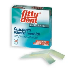 Fittydent Cuscinetti Adesivi Morbidi Protesi Inferiore 30 Pezzi