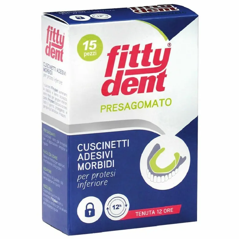 Fittydent Cuscinetti Morbidi Protesi Inferiore 15 Pezzi