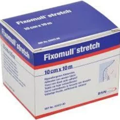 Fixomull Stretch Garza Autoadesiva morbida ed estendibile m10x10 cm