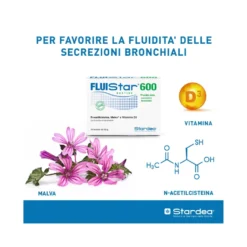 Fluistar 600 integratore alimentare utile per il benessere delle vie respiratorie 14 bustine