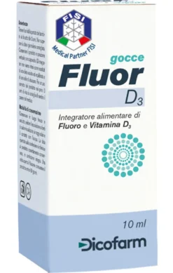 Fluor D3 Gocce integratore di vitamina D3 e fluoro 10ml