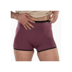 Fluyda Boxer Linea Basic Mutandina Assorbente Nero/Vinaccia Taglia M