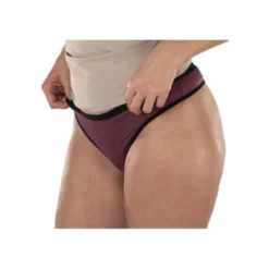 Fluyda Tanga Linea Basic Mutandina Assorbente Nero/Vinaccia Taglia L