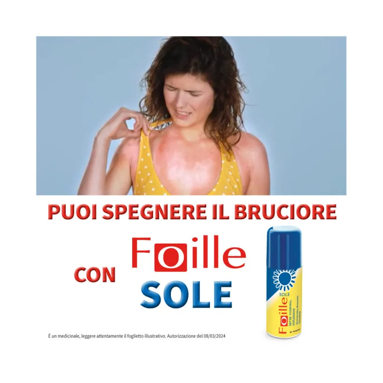 Foille Sole Spray per ustioni solari ed eritemi 70g
