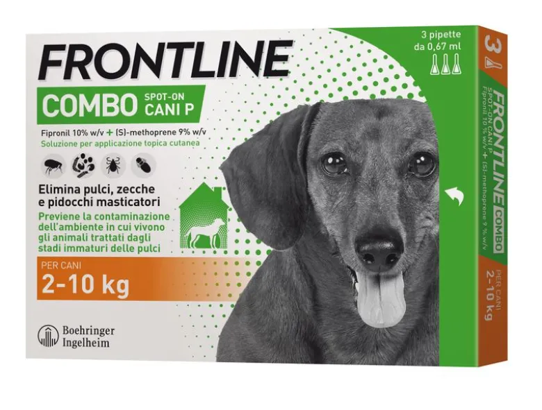 Frontline combo antiparassitario per cani da 2-10kg