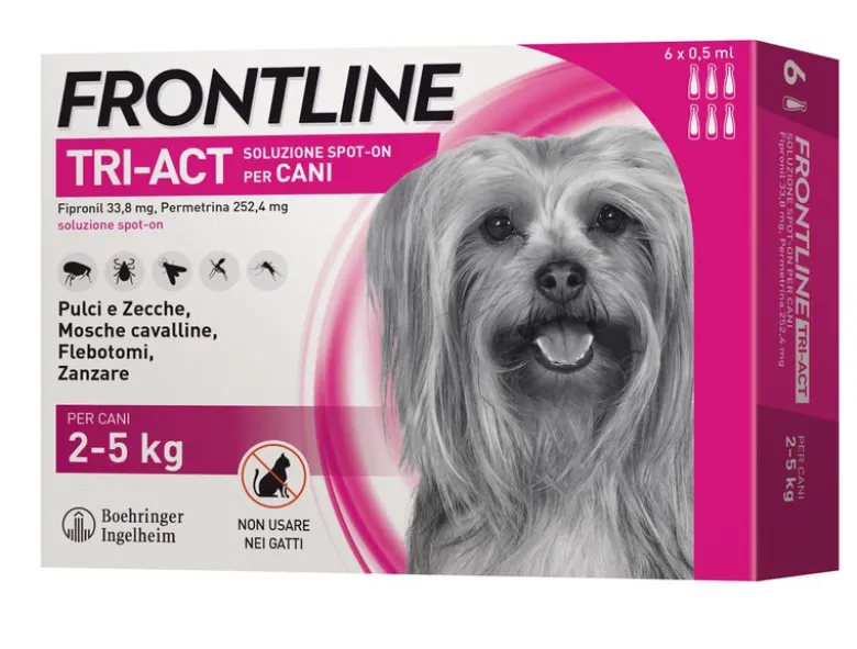 Frontline Tri-Act cani 2-5kg 6 pipette