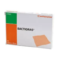 Garza Bactigras 10X10cm 10 Pezzi Antisettico e Protettivo