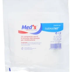 Garza Compressa Meds Tessuto Non Tessuto 10x10cm 25 Pezzi