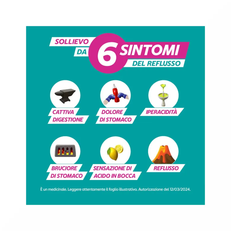 Gaviscon Bruciore e Indigestione Indicato per sintomi del Reflusso Gastroesofageo come Indigestione Bruciore e Acidità di Stomaco 24 Bustine 10ml
