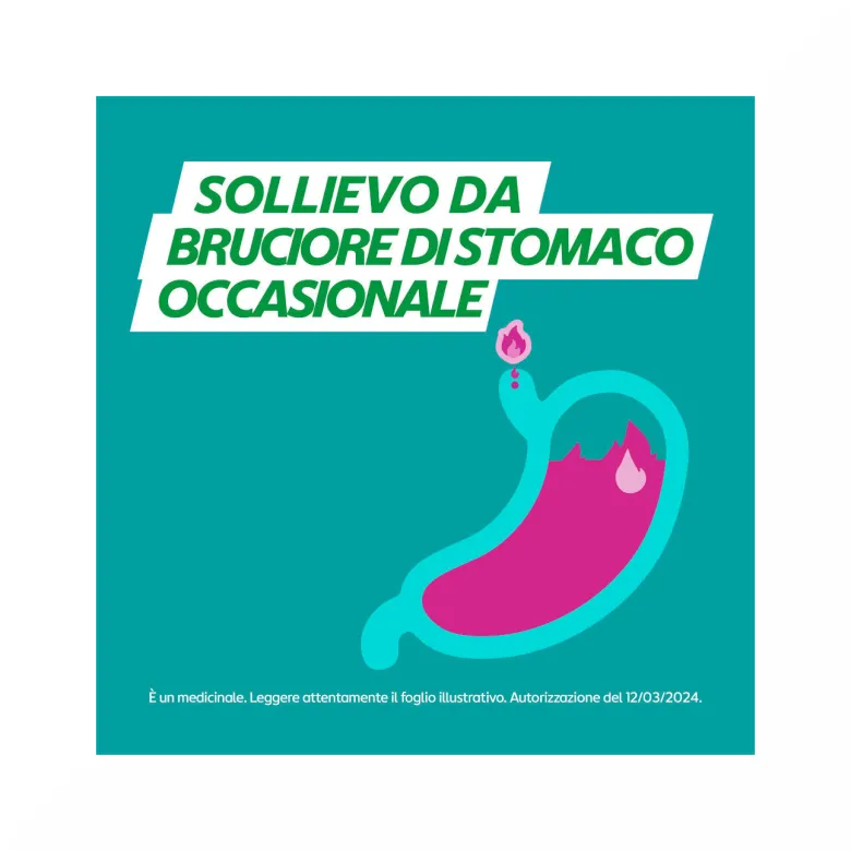 Gaviscon 250 mg + 133,5 mg, Indicato per Bruciore di Stomaco Occasionale 24 Compresse Menta