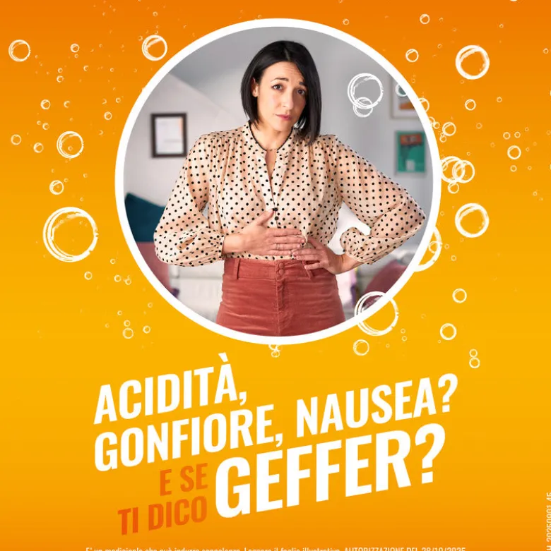 Geffer Granulato Effervescente Antiacido contro Bruciore di Stomaco Nausea e Gonfiore 24 Bustine