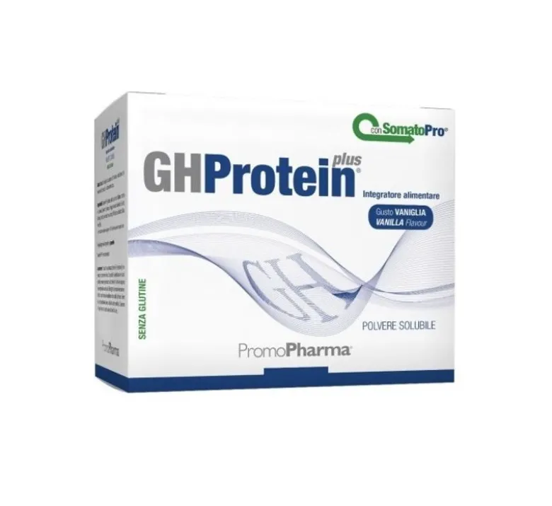 GH Protein Plus integratore di proteine del siero del latte in polvere gusto Vaniglia 20 buste