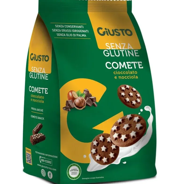 Giusto Senza Glutine Comete biscotti cioccolato e nocciola 200g