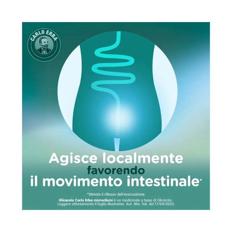Glicerolo Carlo Erba Adulti 6,75g soluzione rettale 6 contenitori monodose con camomilla e malva