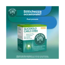Glicerolo Carlo Erba Adulti 6,75g soluzione rettale 6 contenitori monodose con camomilla e malva