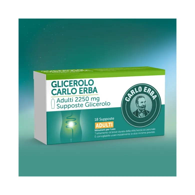 Glicerolo Carlo Erba 18 Supposte Adulti 2250mg