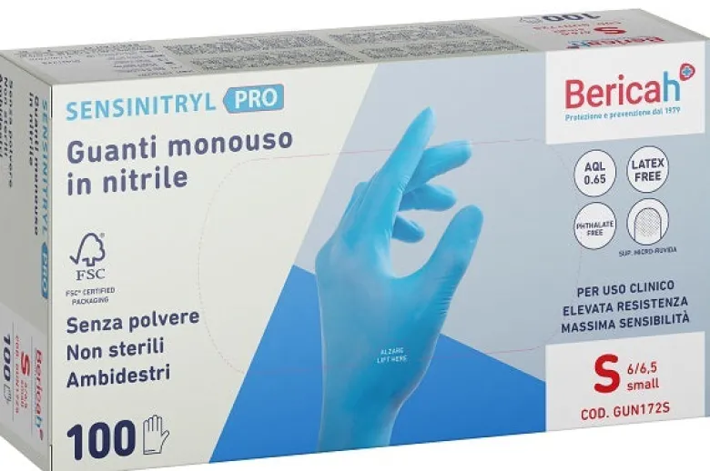 Guanto Monouso Sensinitryl Pro in Nitrile Small 100 Pezzi